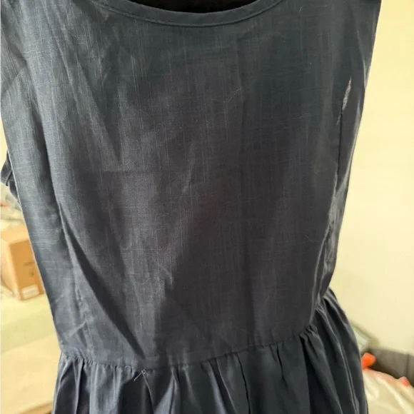 Elegant Navy Blue Women's Dress - Picture 3 of 14